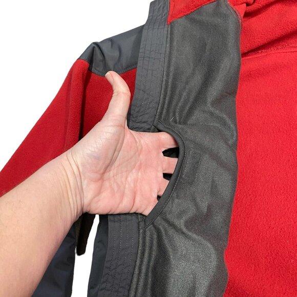NWT Free Country Mens L Red Club Tech Fleece Jacket Full Zip Pockets Outerwear - Picture 6 of 16